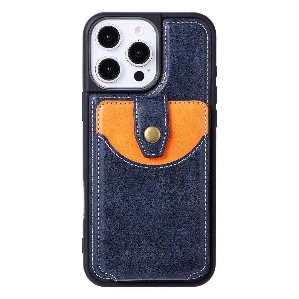 Coque iPhone 13 Pro portefeuille bleu foncé pour le bureau - 8