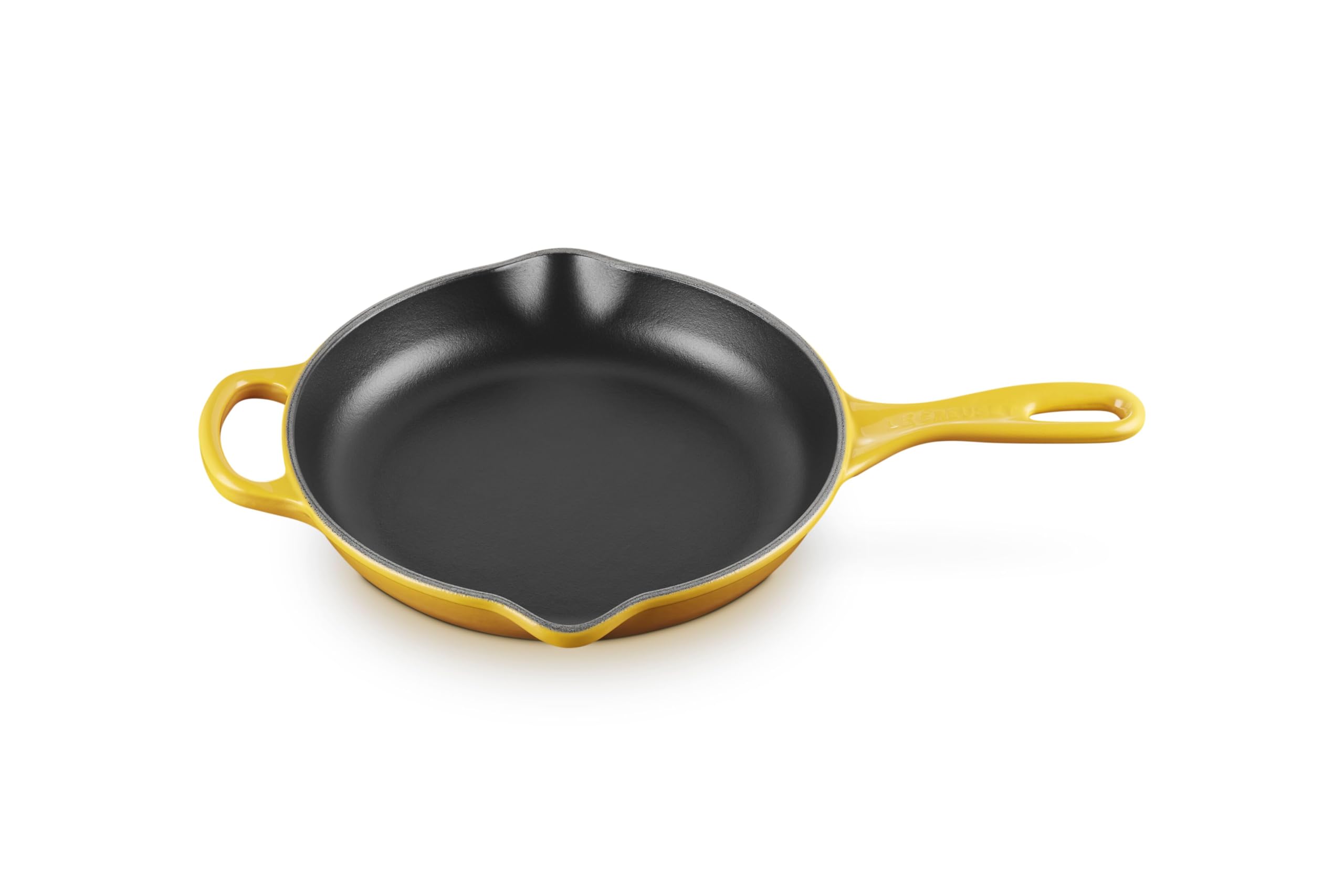 LE CREUSET Signature Gusseisen Brat- und Servierpfanne, Rund, Ø 23 cm, Für alle Herdarten inkl. Induktion geeignet, 1,93 kg, Nectar, 20182236720422