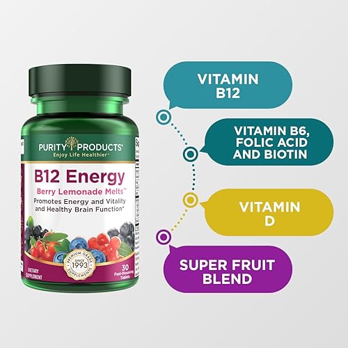Miniatura 8 de Purity Products MagBlue + B-12 Energy Melt - MagBlue (bisglicinato de magnesio tamponado + vitamina D3 + arándanos orgánicos + más) - B12 Berry Melt