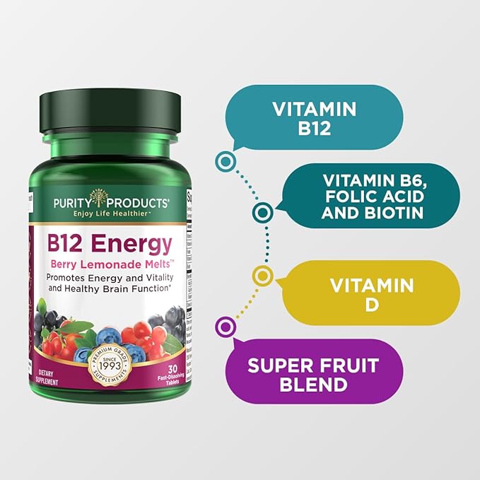 Purity Products MyBiotin ProClinical + B12 Energy Melt miniatura 7