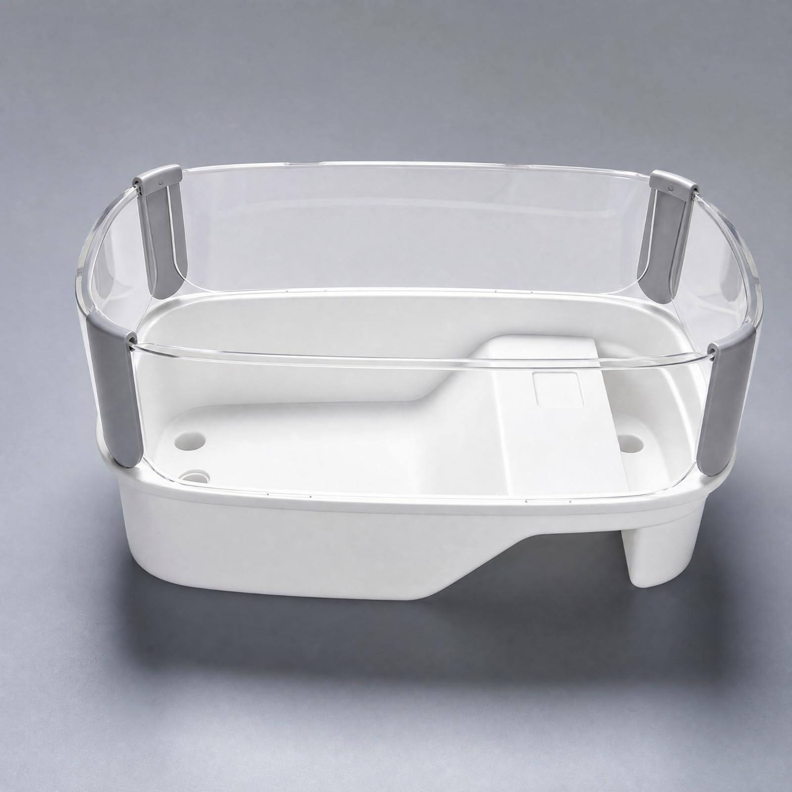 Schildkrötenaquarium mit Sonnenplattform und Bodenablauf hochtransparent Schildkrötenbecken mit Ablauföffnungen multifunktions-Design