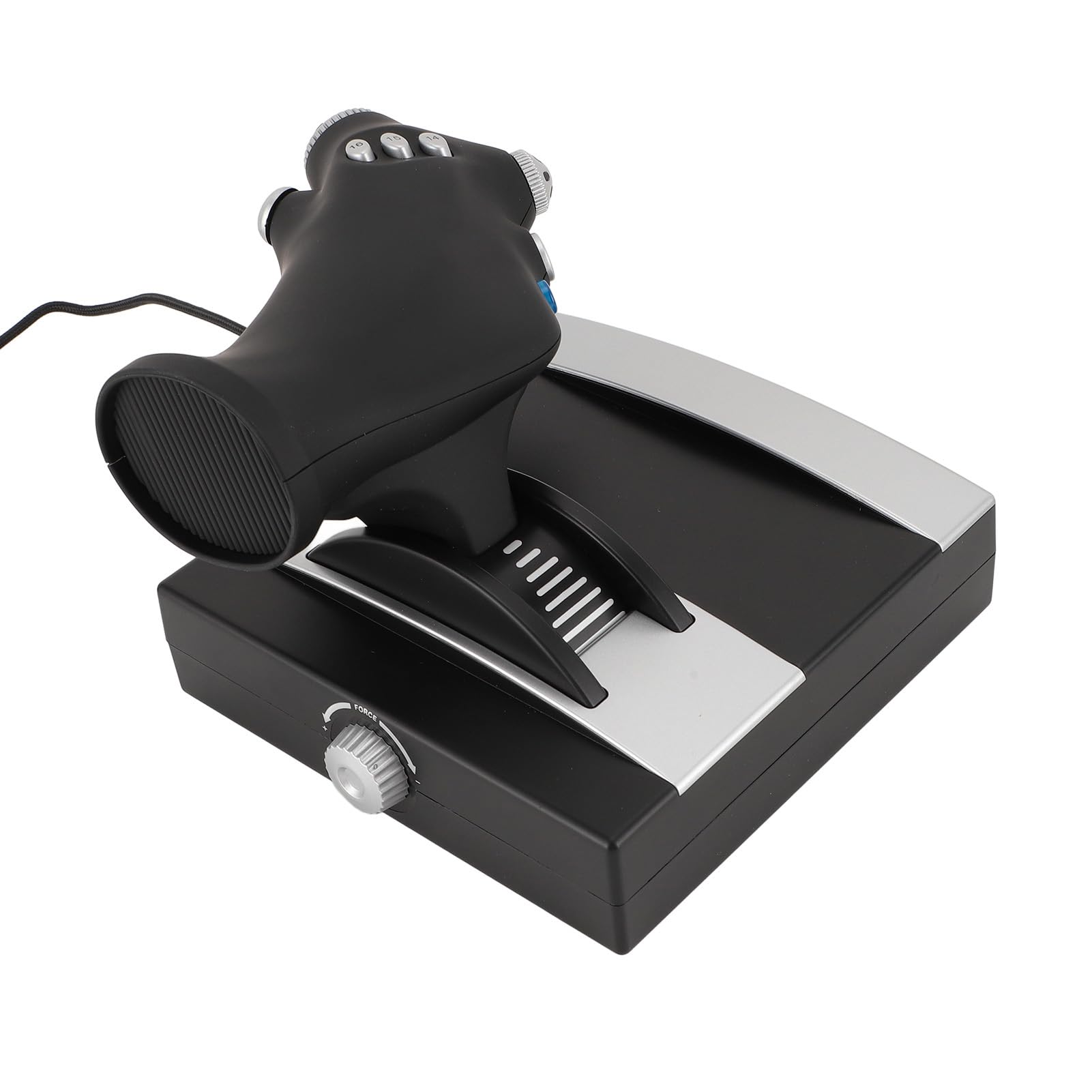 CHICIRIS Vibration Flight Simulator Joystick with Throttle Rudder for