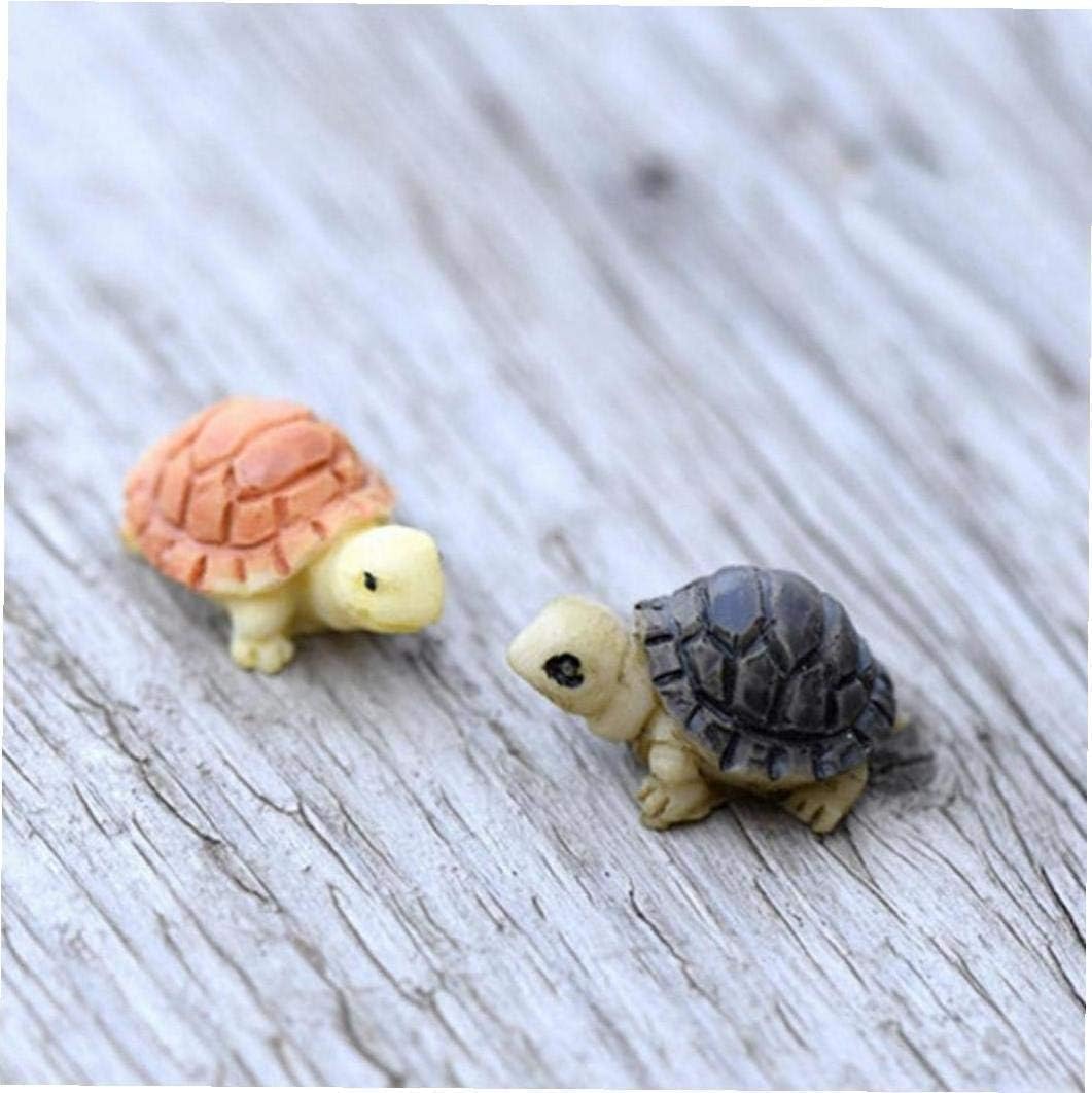 Wyjuan Green 2 Pcs Mini Turtles Miniature Figurines Simulation Small Tortoise Ornaments Realistic Sea Turtles Resin Cute Beach Sea Turtles For Bonsai Craft Fairy Garden Succulent Planter Decorations