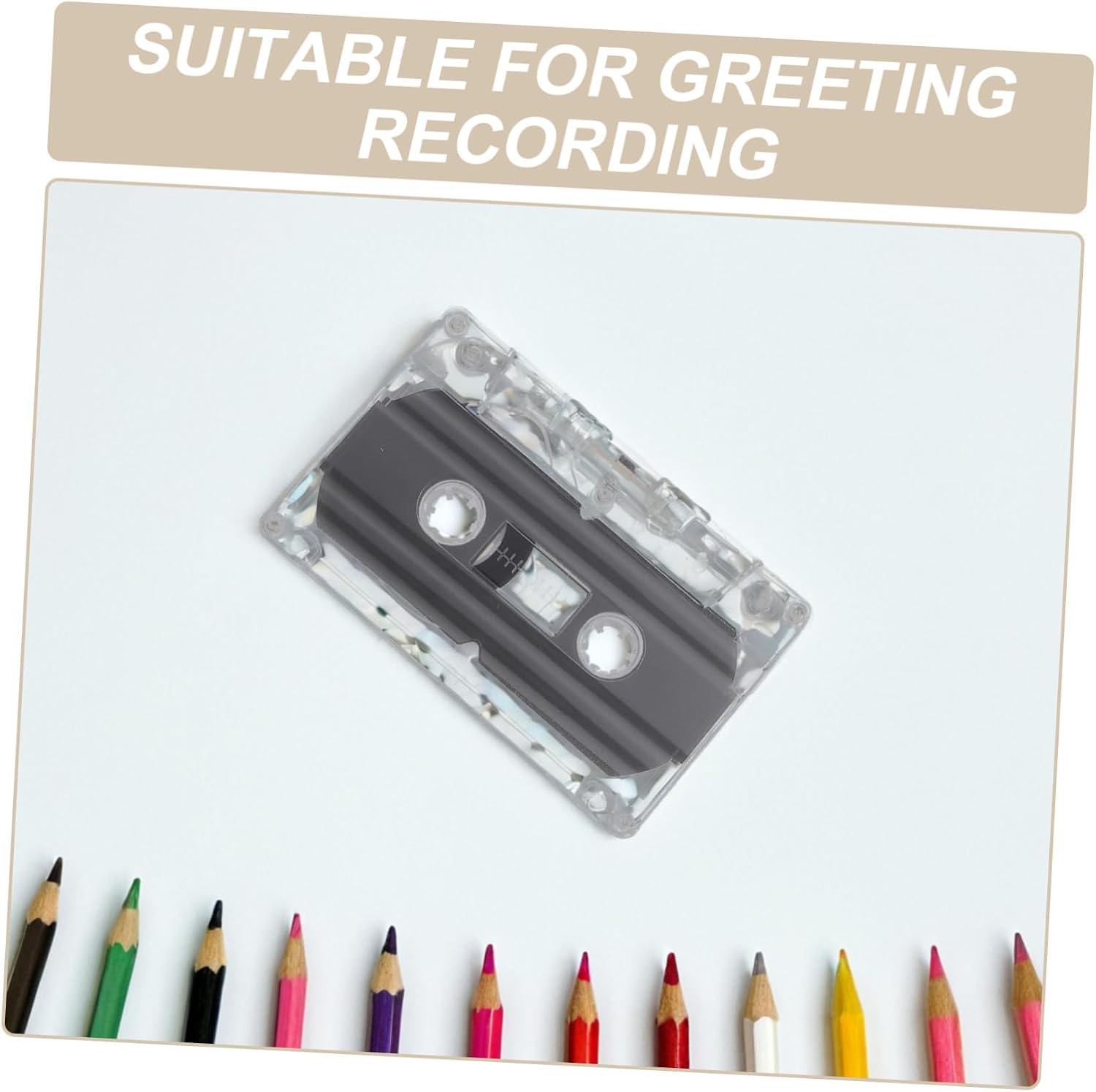 Recording Cassette Tapes 30-Minute Plastic Blank Audio 6pcs