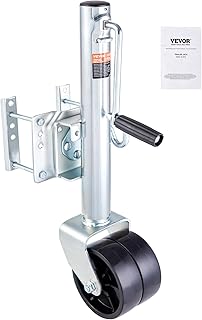VEVOR Trailer Jack, Boat Trailer Jack 35.3 in, Bolt-on Trailer Tongue Jack Weight Capacity 1500 lb, with PP Wheels and Handle for lifting RV Trailer, Horse Trailer, Utility Trailer, Yacht Trailer
