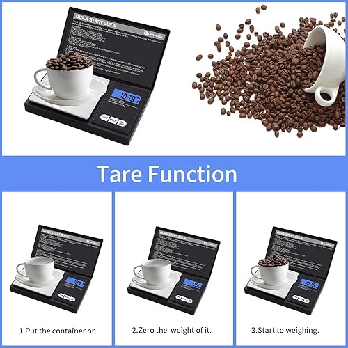 Miniatura 5 de UNIWIGH - Báscula digital de gramos, báscula de peso gramo y onzas, mini báscula electrónica de bolsillo inteligente