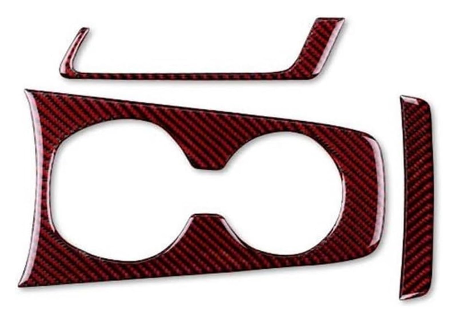 Decoration Interior Trim for Chevy for Camaro 2010-2015 Water Cup Holder Sticker Interior Centre Console Trim(Red)