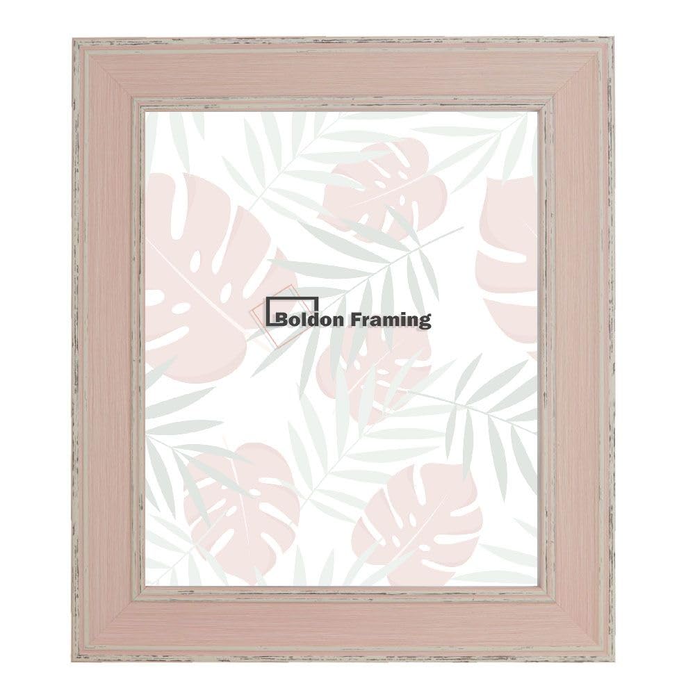 Boldon Picture Framing Powder Pink Boldon Framing Cornwall Range Vintage Antique Style Distressed Picture Frames For Wall Art & Picture Display, A2
