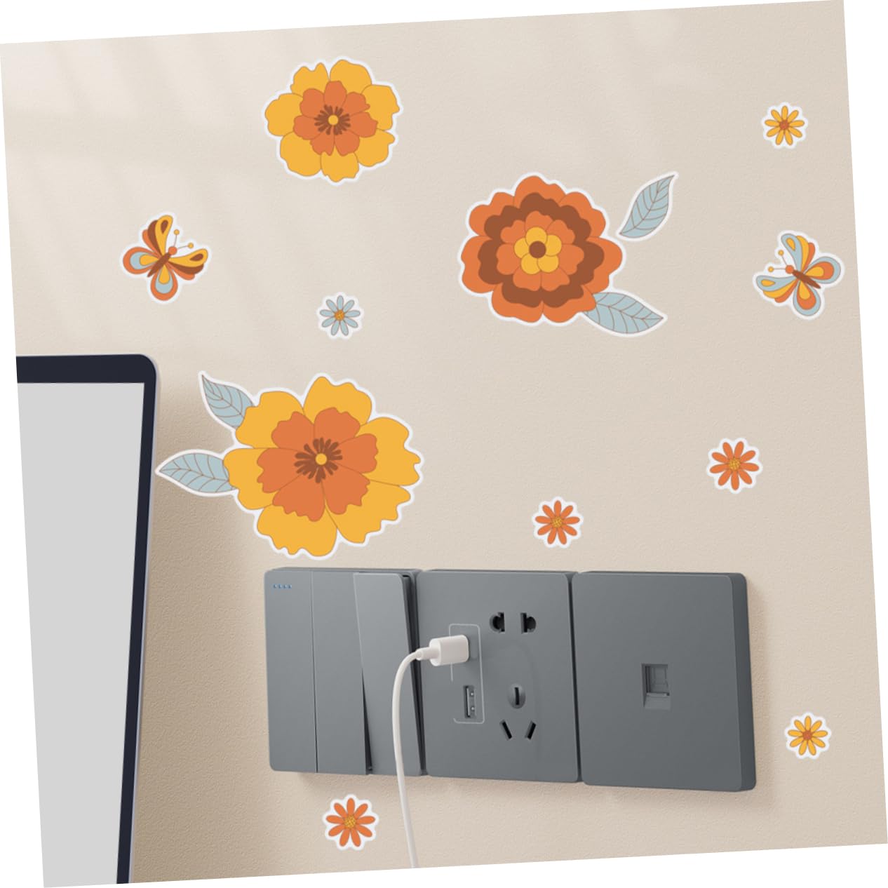 EXCEART 10 Set Adesivo da parete luminoso rimovibile buio estetico aggrappa decalcomanie della parete della scuola adesivi da parete camera da letto pvc