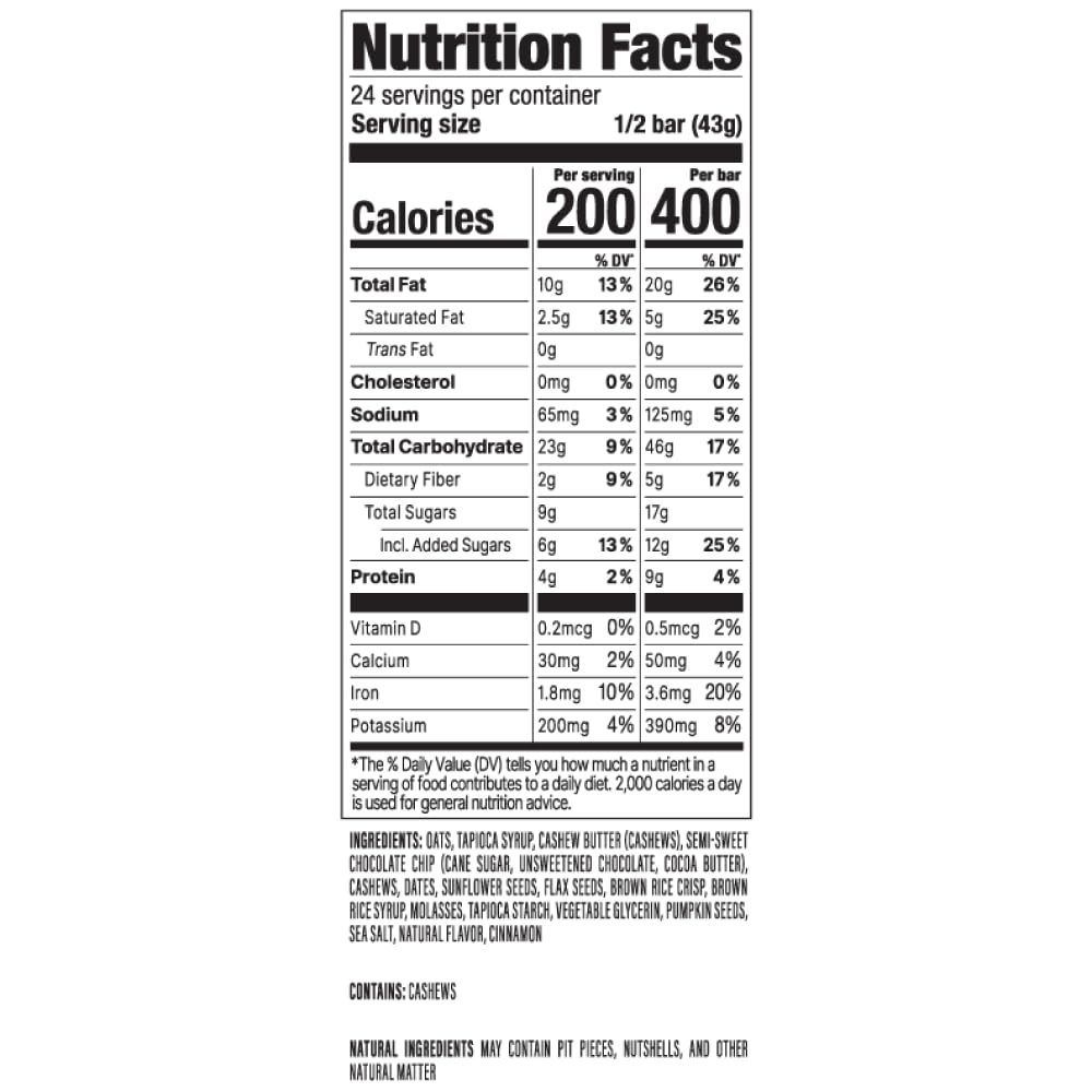 PROBAR - MEAL Bar, Oatmeal Chocolate Chip, Non-GMO, Gluten-Free, Healthy, Plant-Based, Whole-Food Ingredients, Natural Energy (12 Count)