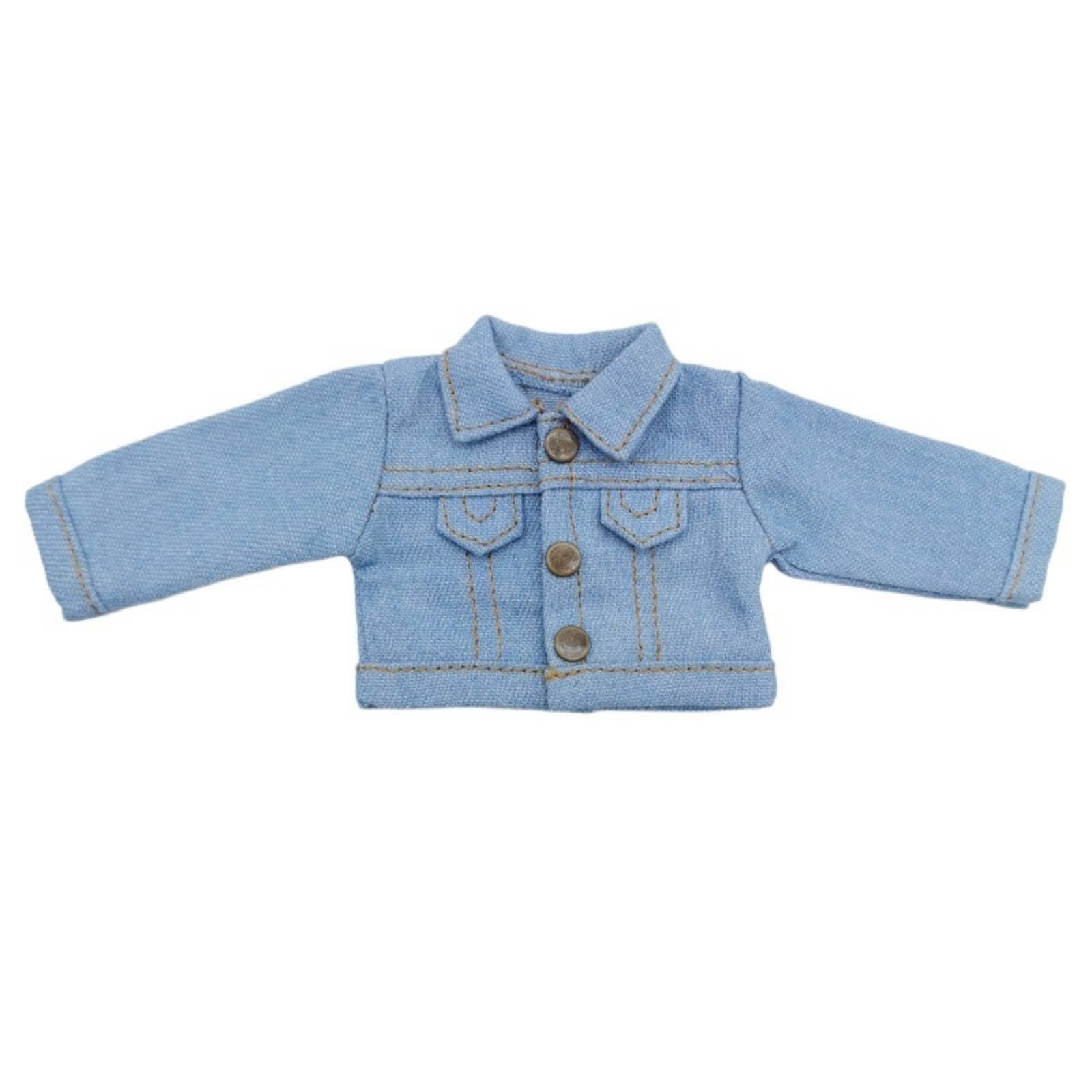 Doll Denim Jacket Miniature Doll Jacket for Dollhouse Display Light Denim-image-35