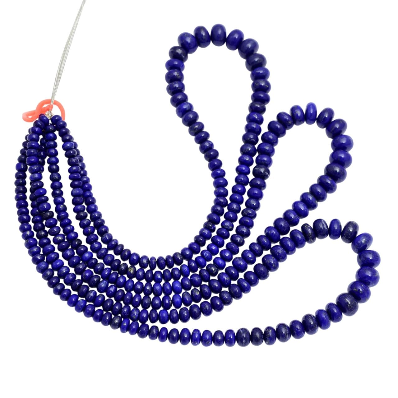AAA+ niebieskie koraliki lapis lazuli gładkie rondelle, 4,5 mm - 8 mm podziałka 40 cm sznur - naturalny niebieski lapis półszlachetne koraliki do produkcji biżuterii