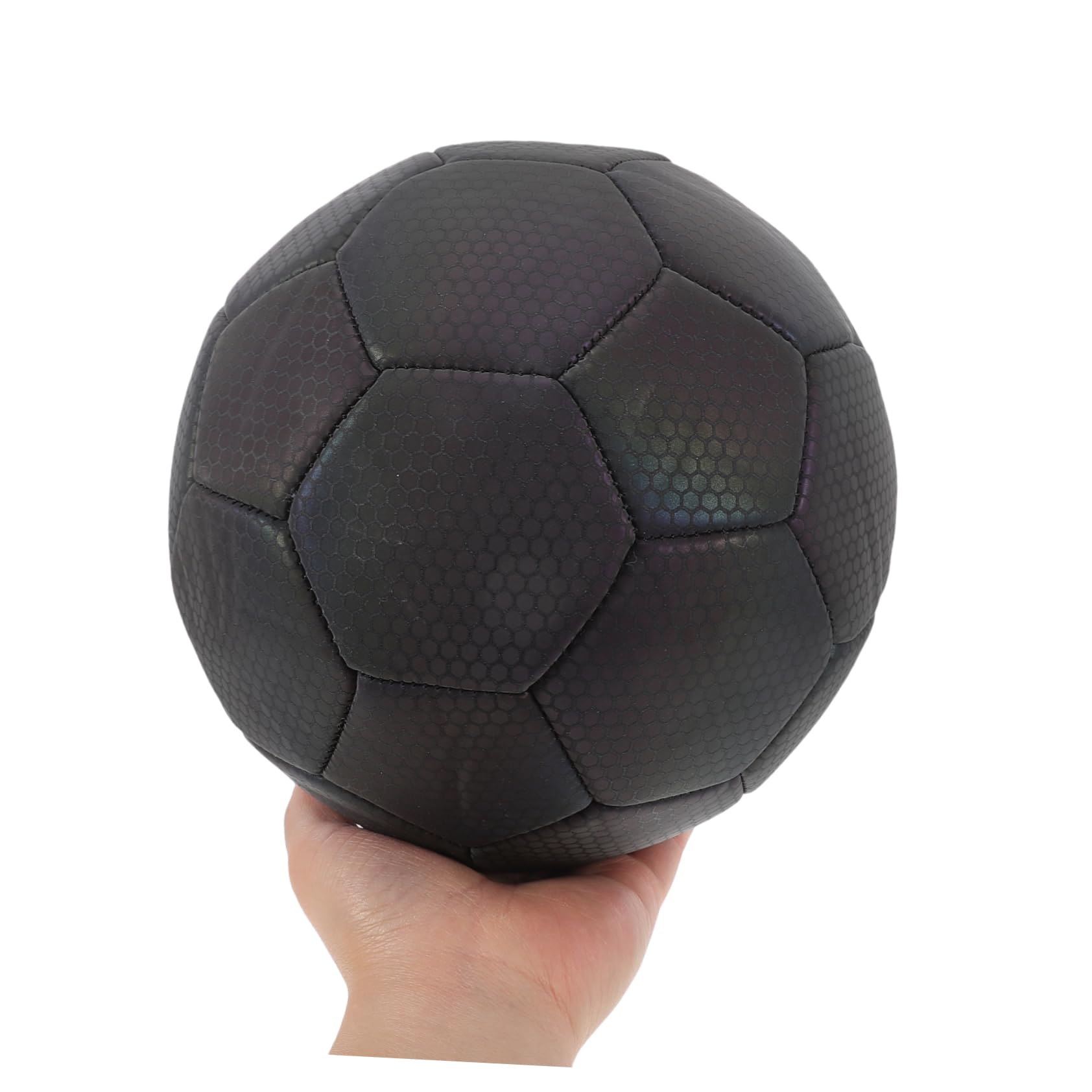 Palla da Calcio Riflettente Olografica per Allenamento, Alta Visibilità | Gomma, Pelle Sintetica e Camera Butilica, Uso in Campo e Ragazze Adolescenti, Back To School Party