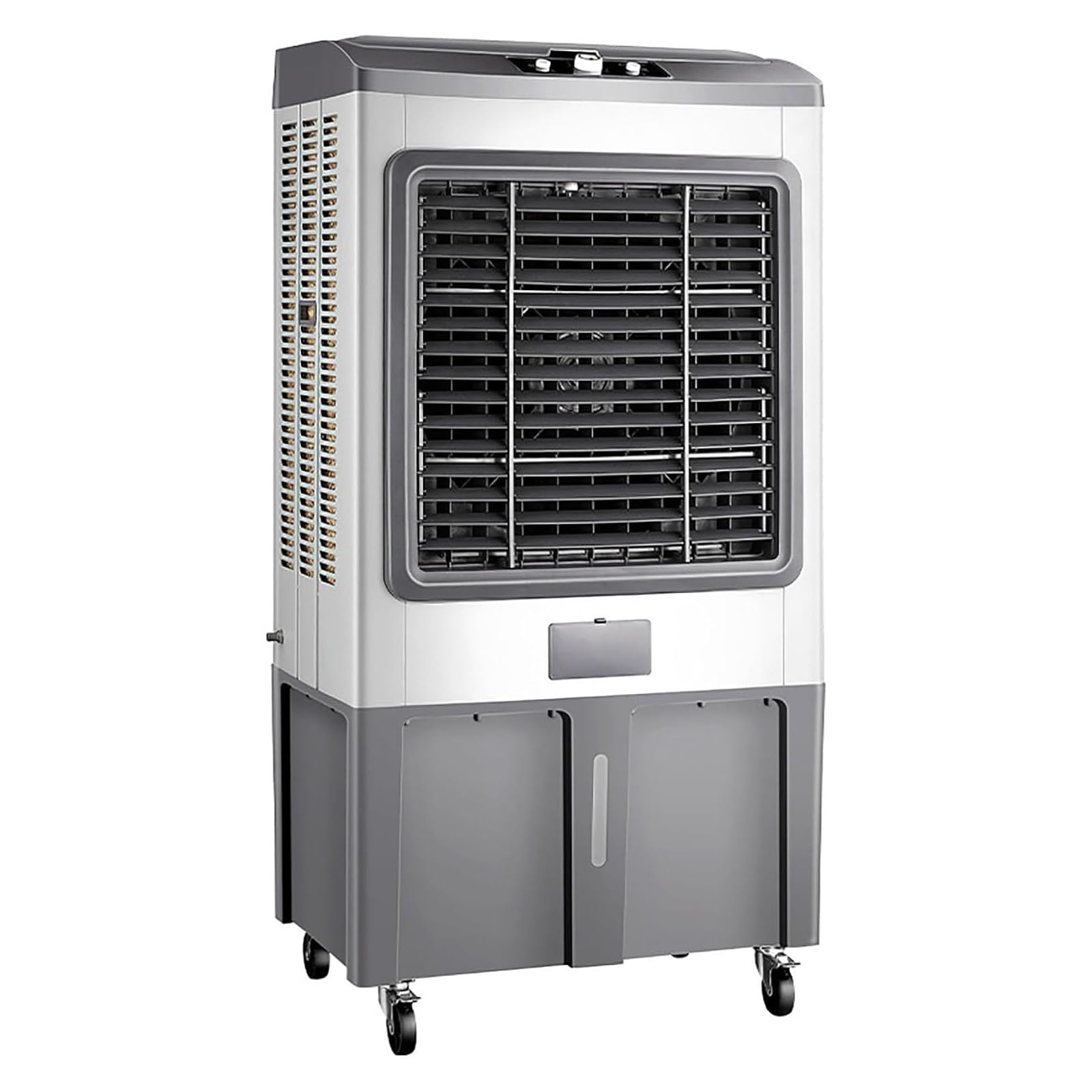 asdchZen Portable Evaporative Air Cooler Fan With Remote, 50L Tank, 3 Speeds, Timer, Humidifier For Garage, Yard, Office,81.5x47x35cm