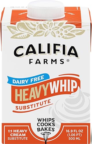 Califia Farms - Sustituto de crema pesada sin lácteos pesados de 16.9 onzas Sin lácteos Sin soja A base de plantas Vegano Sin OMG