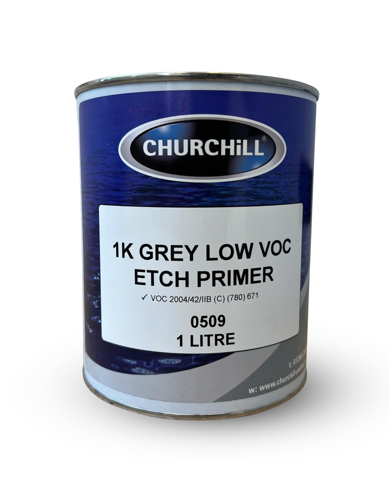 Protouch Grey Churchill 1K Low Voc Etch Primer Filler Rfu 1 Litre And Acid Etch Primer - 1 Litre Rfu For Use On Aluminium & Other Bare Metals