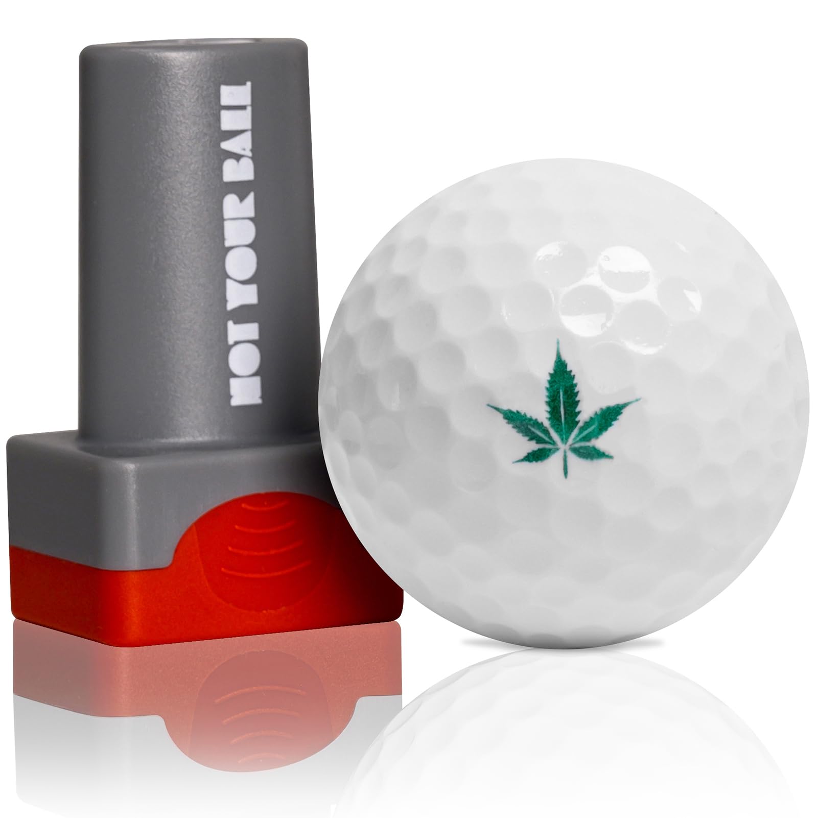 ZEETY Golf Ball Stamp, Golf Ball Stamper, Self-Inking Golf Ball Stamp Marker to Identify Golf Balls, Golf Gifts Golf Accessories for Men and Women Golfers (Pot Leaf)