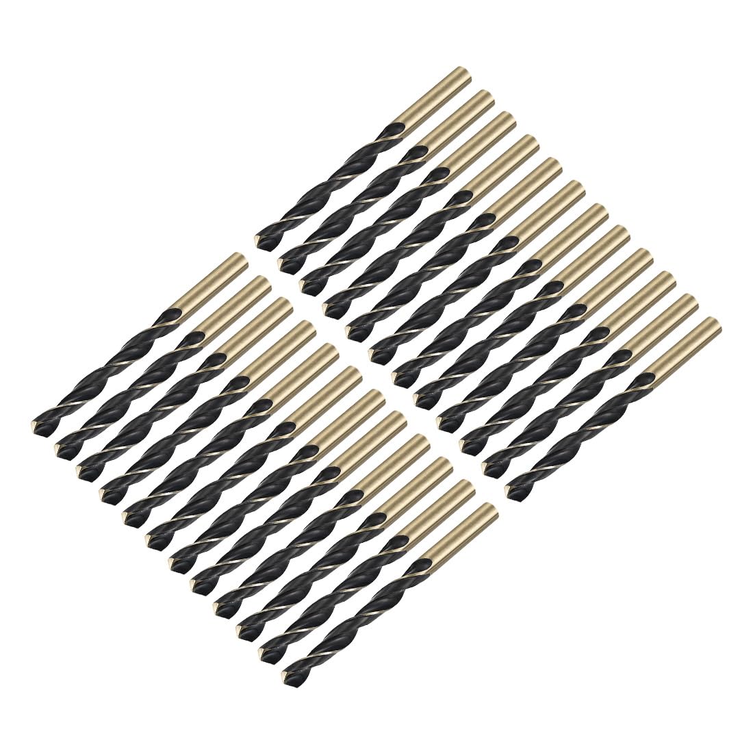 uxcell 24pcs Straight Shank Twist Drill Bits 9mm Gold Titanium & Black Nitride Coated High Speed Steel (HSS) 4341 with 9mm Shank for Stainless Steel Alloy Metal Plastic Wood