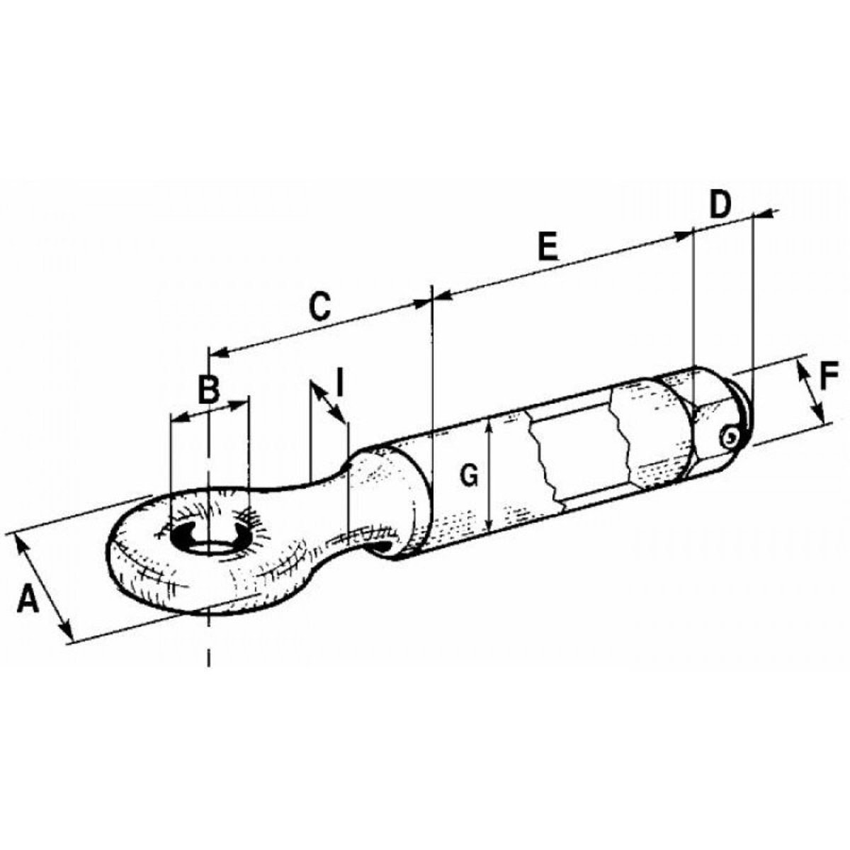 Occhione Girevole AMA Cat. E 6T Ø63x146,5mm M33 Acciaio