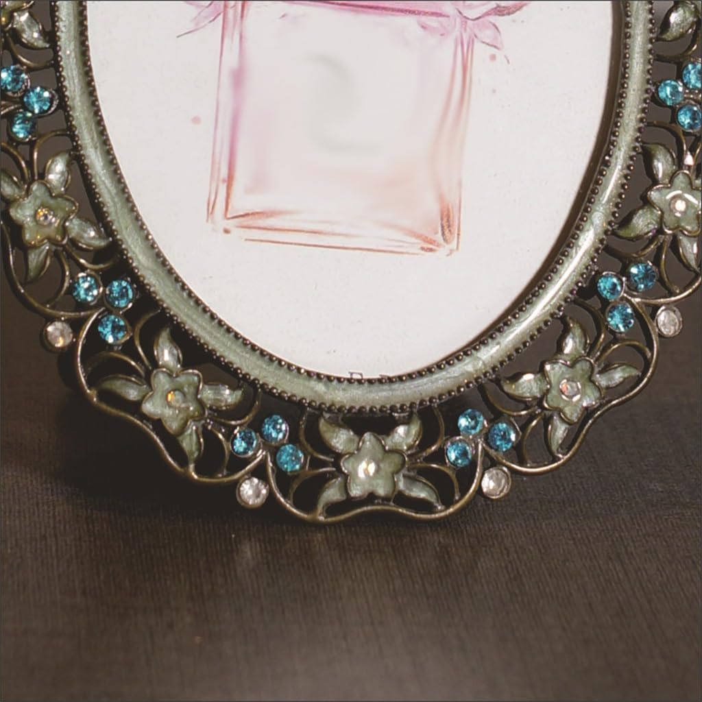 Metal Frame Elliptical Flower Home Decoration Ornaments Alloy Crafts