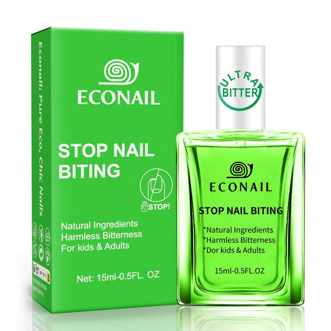 Nail Biting Treatment For Kids（Ultra Bitter）, Nail Biting Prevention, No bite Nail Polish, Thumb Sucking Deterrent For Ages3+, 0.5 fl oz (15ml)