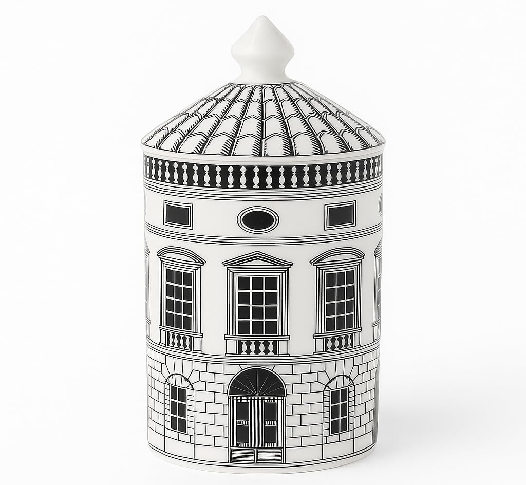 Alphadesignluxe Women's Architettura Decorative Candle Holder Handcrafted Aromatherapy Candle Jar Italian Designer Décor Fashionable Tabletop Vase Modern Art Face Eyes Lips Centerpiece. (Architettura)
