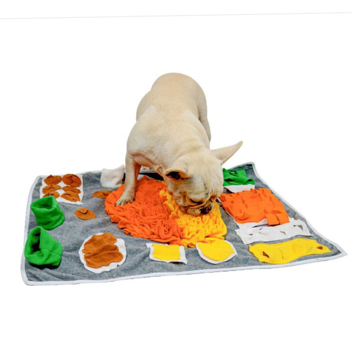 Tapis de Reniflage pour Chien Flanelle Alimentation Lente Jeu Olfactif Entraînement Interactif