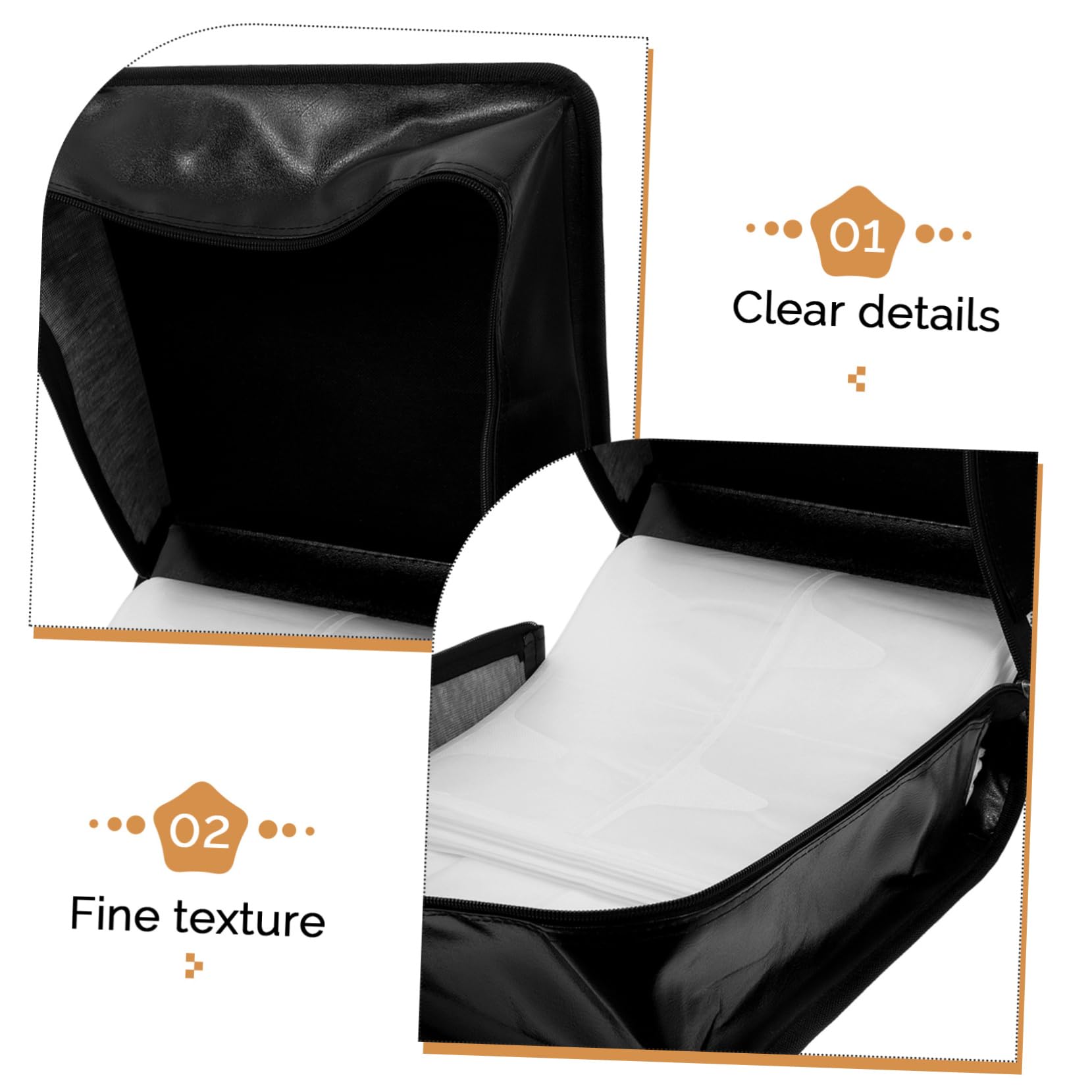 Borsa Porta Cd Dvd Pu Pelle Capacità Dischi Organizer Portatile Per Auto e Viaggi Custodia Per Dischi Protettiva Nera Struttura Durevole e Facile Da Trasportare