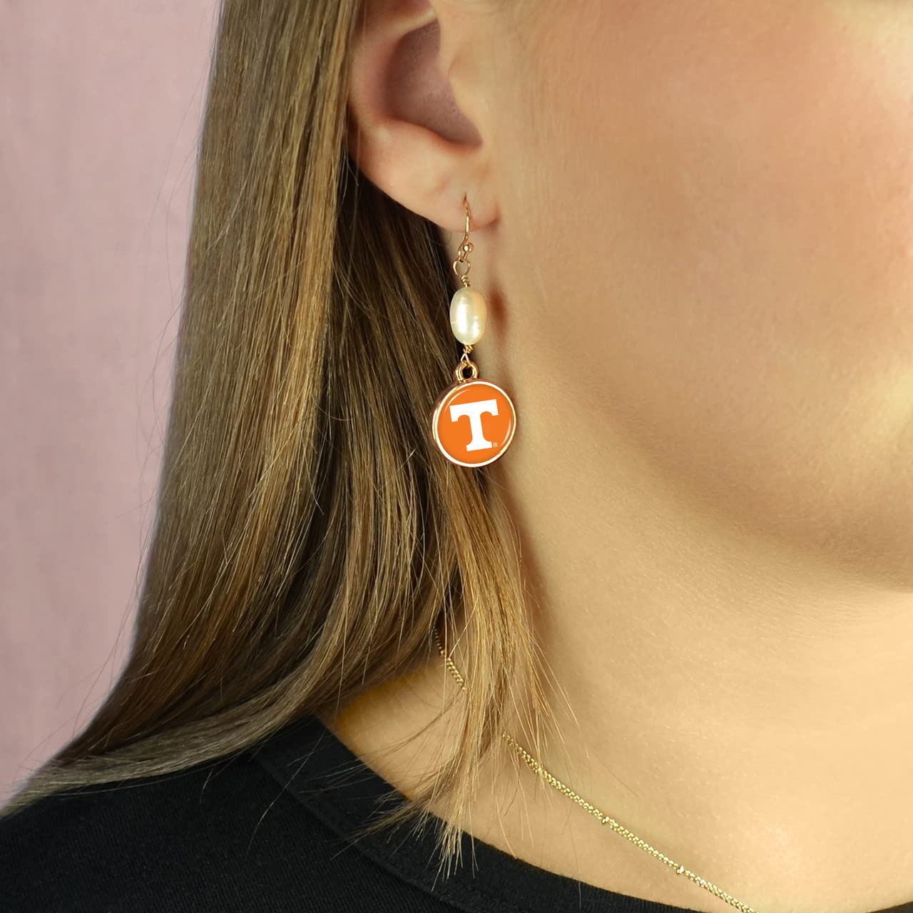 Tennessee Diana Gold and Pearl Dangle Earrings Jewelry Gift UT