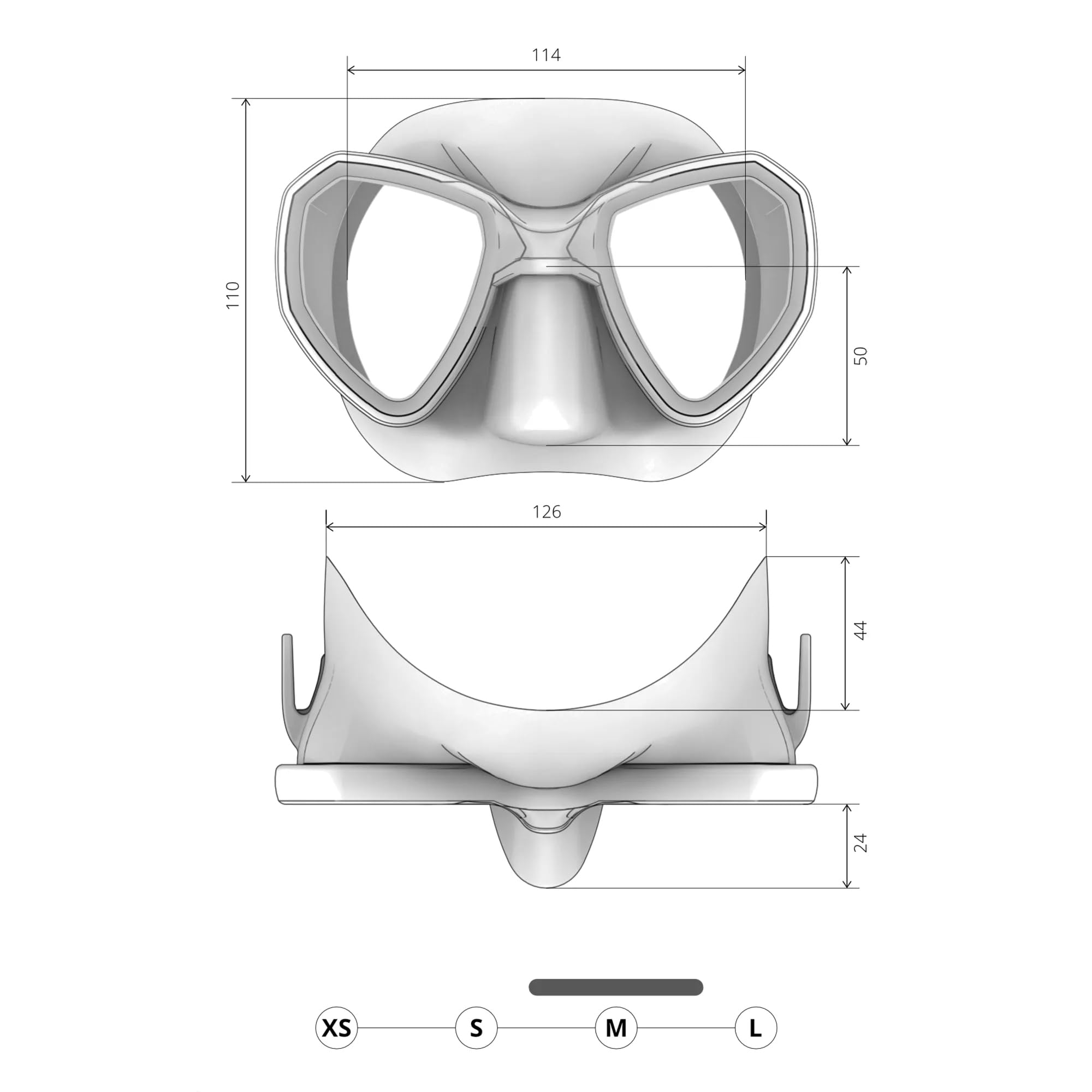SALVIMAR Morpheus - Máscara de buceo antivaho | Máscara de buceo y pesca submarina de vidrio templado con lentes bioculares antivaho integradas, falda de silicona hipoalergénica y hebillas ajustables