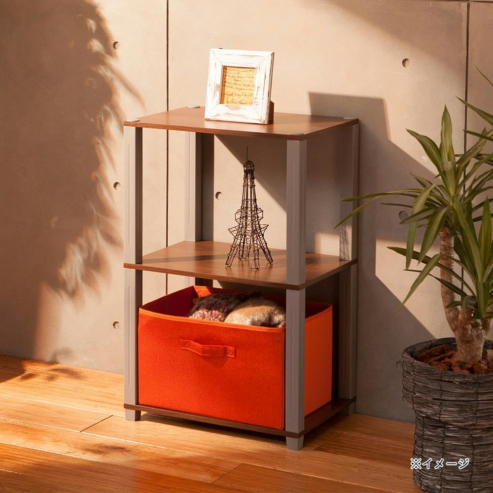 Amazon｜カインズ(CAINZ) 収納ラック EH14 ブラウン 48cm×74.9cm×33cm