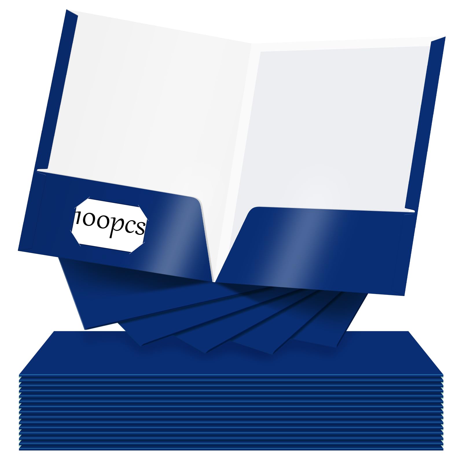 FILE-EZ Carpetas De Dos Bolsillos Con Cierres De 3 Puntas, Color Blanco, Paquete De 25, Papel Texturizado Duradero, Acabado Mate, Tamaño De Hoja Carta