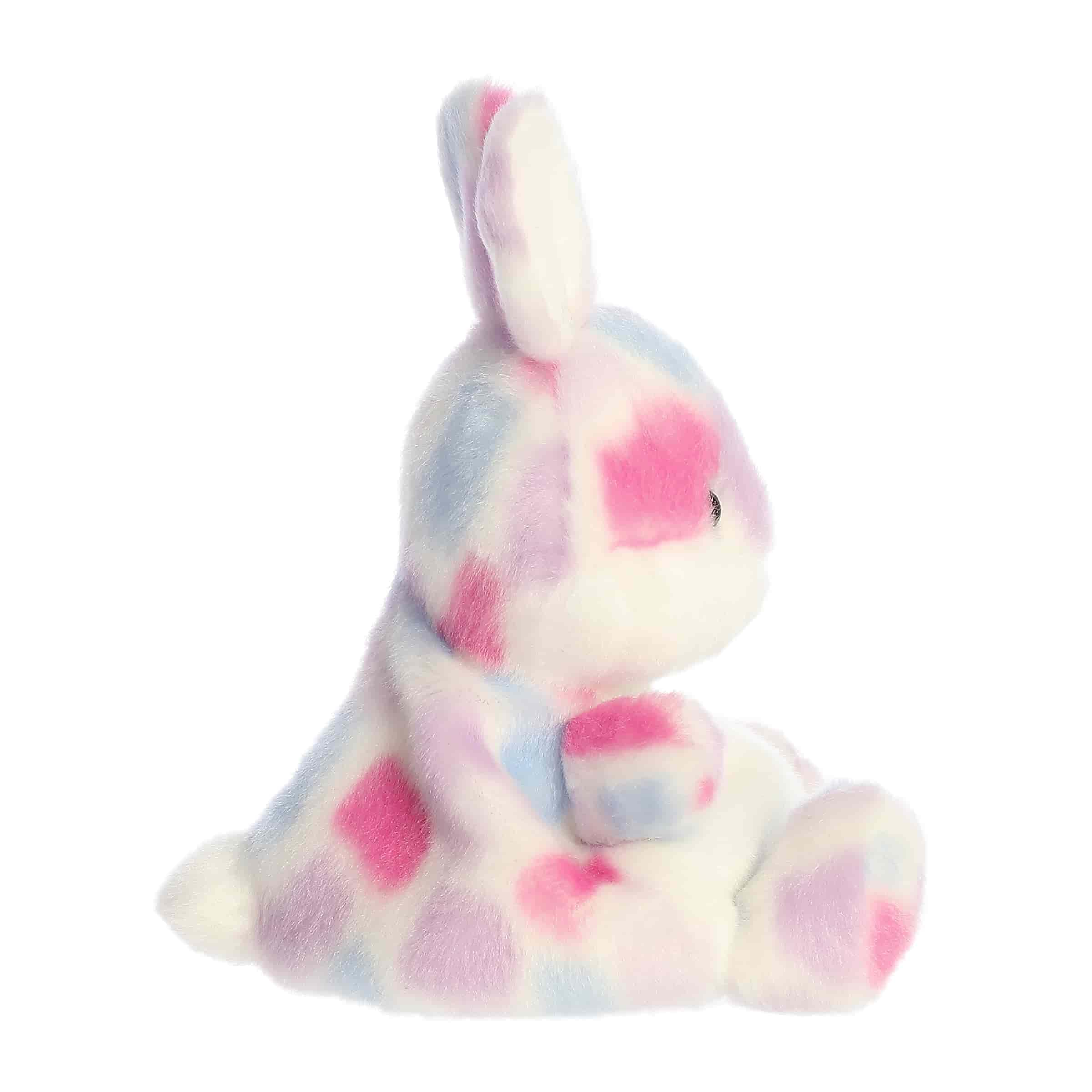 Aurora Adorable Palm Pals Marta Mozaika Królik wypchane zwierzę - zabawny pluszowy kolekcjonerski dla dzieci i dorosłych kolekcjonerów - sezonowy plusz na sezon wiosenny - fioletowy 14 cm