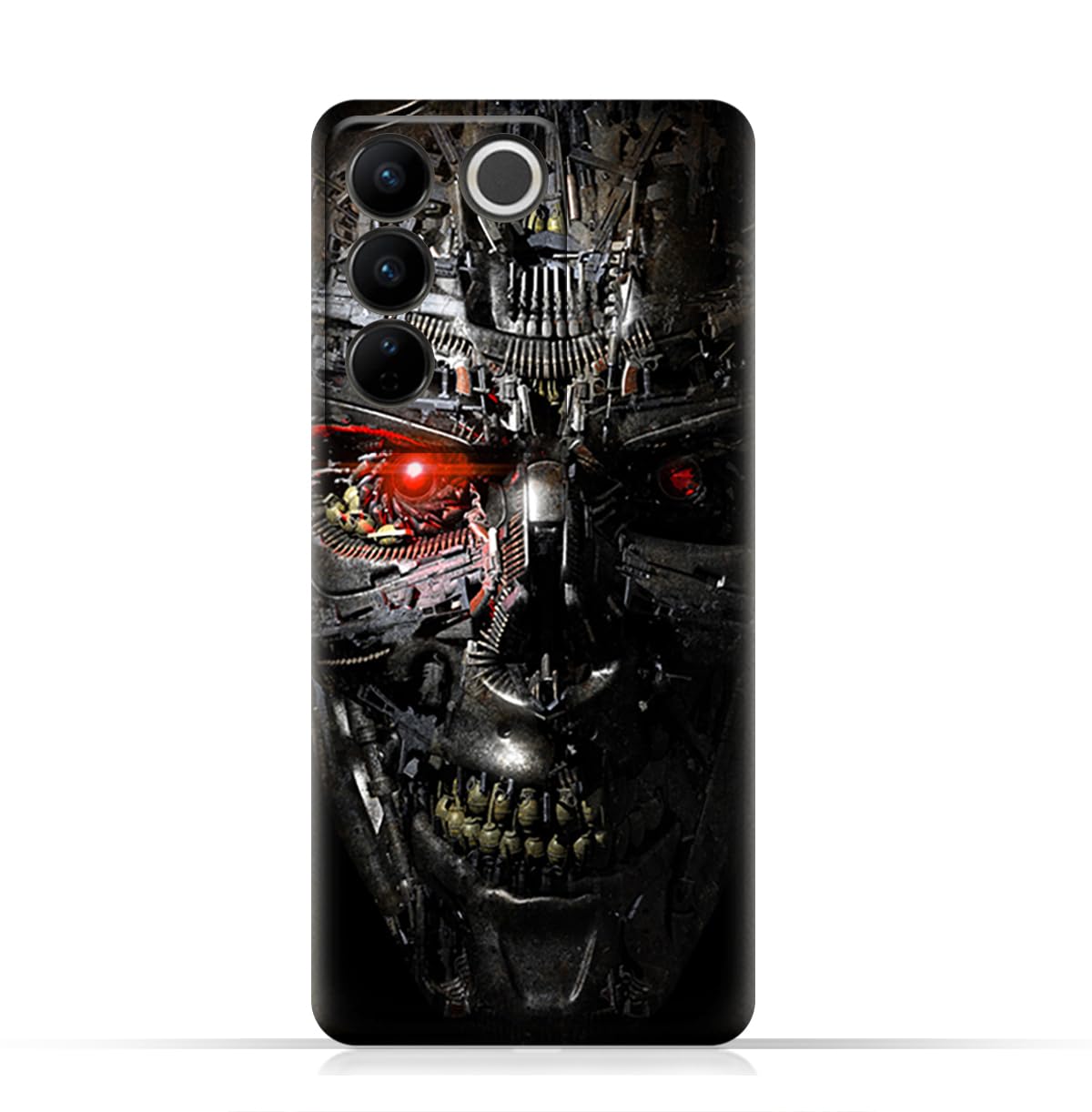 TPU Protective Back Case Cover for vivo V27 with Terminator Robot Design