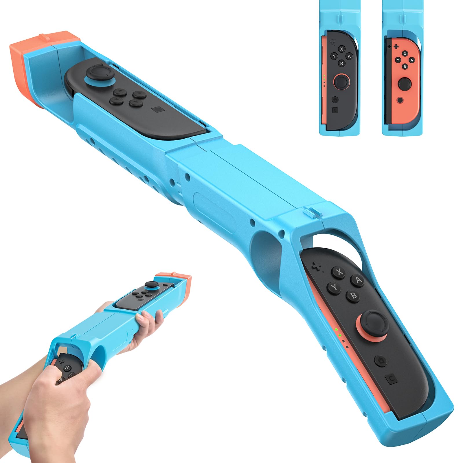 [Compatible for Switch 2/1/OLED] WAXITY Shooting Game Gun Hand Grip Both for Switch 2&1/ Switch OLED Controllers, Hunting Game Gun Controller Grip Accessories for Joy Cons - Nintendo Switch 2 - Very Good - Used Controller