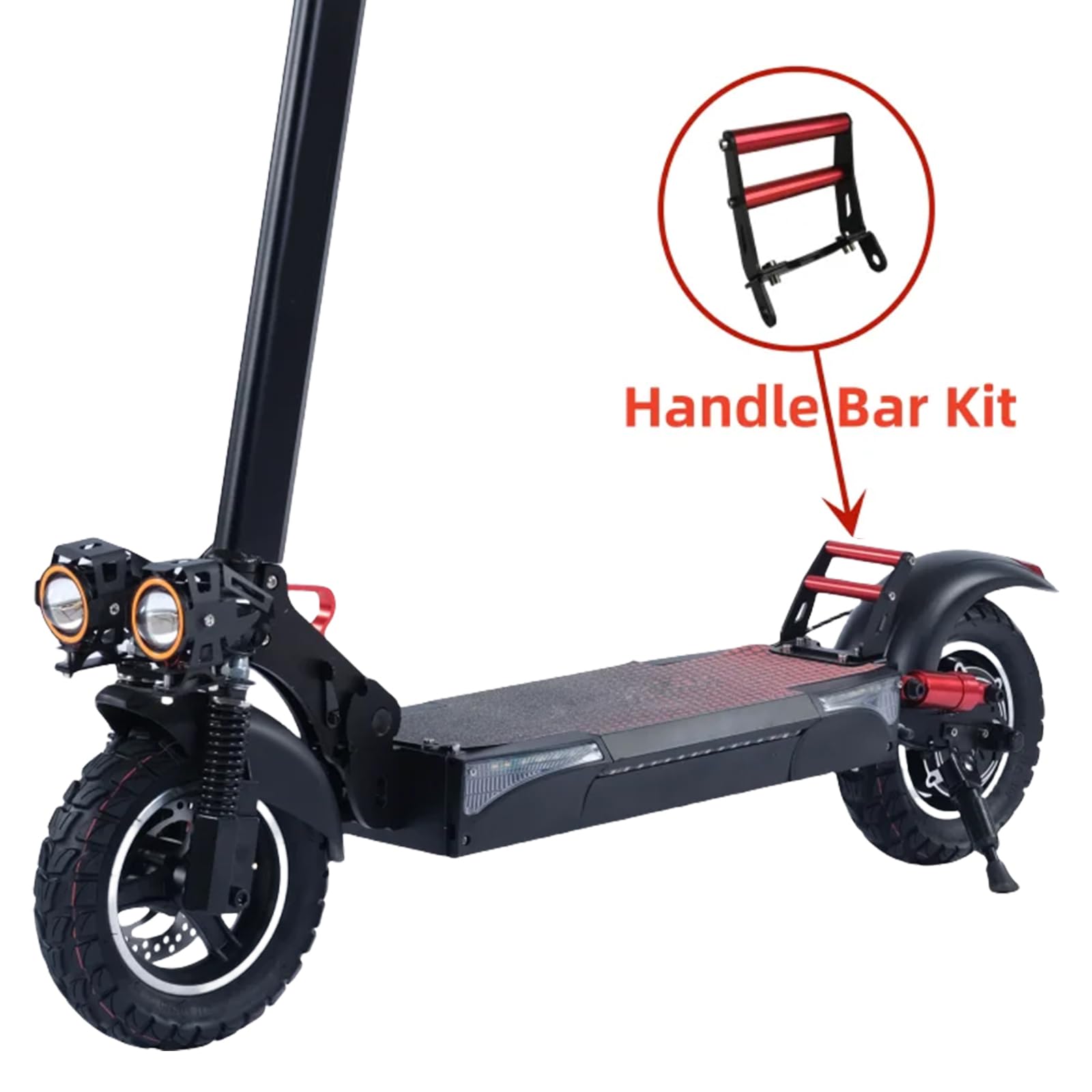 Patinete eléctrico para manillar trasero, horquilla trasera, pedal, soporte de ala trasera