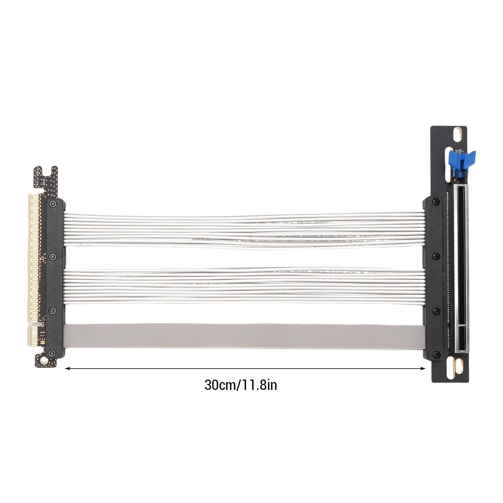 Kabel Pionowy PCIE 5.0 X16, 128 GB/S GPU Przedłużenie dla RTX 4090 5090 i RX Elastyczna Konstrukcja EMI do Montażu Pionowego i Kompilacji ITX (30cm)