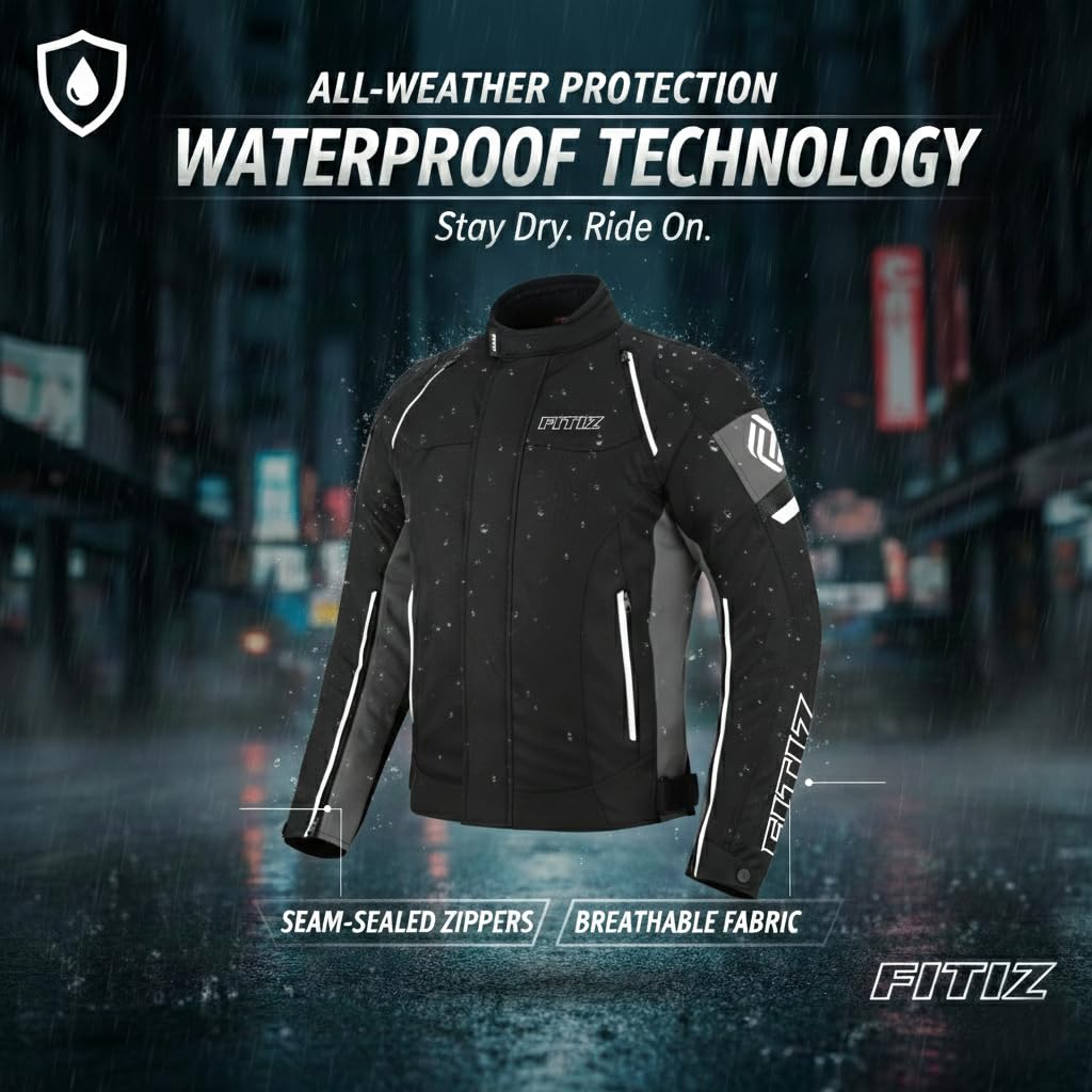 Veste de moto de qualité supérieure pour homme - Avec tissu Cordura - Coupe-vent - Coupe-vent - Pour la course et l'équitation - Protections homologuées CE
