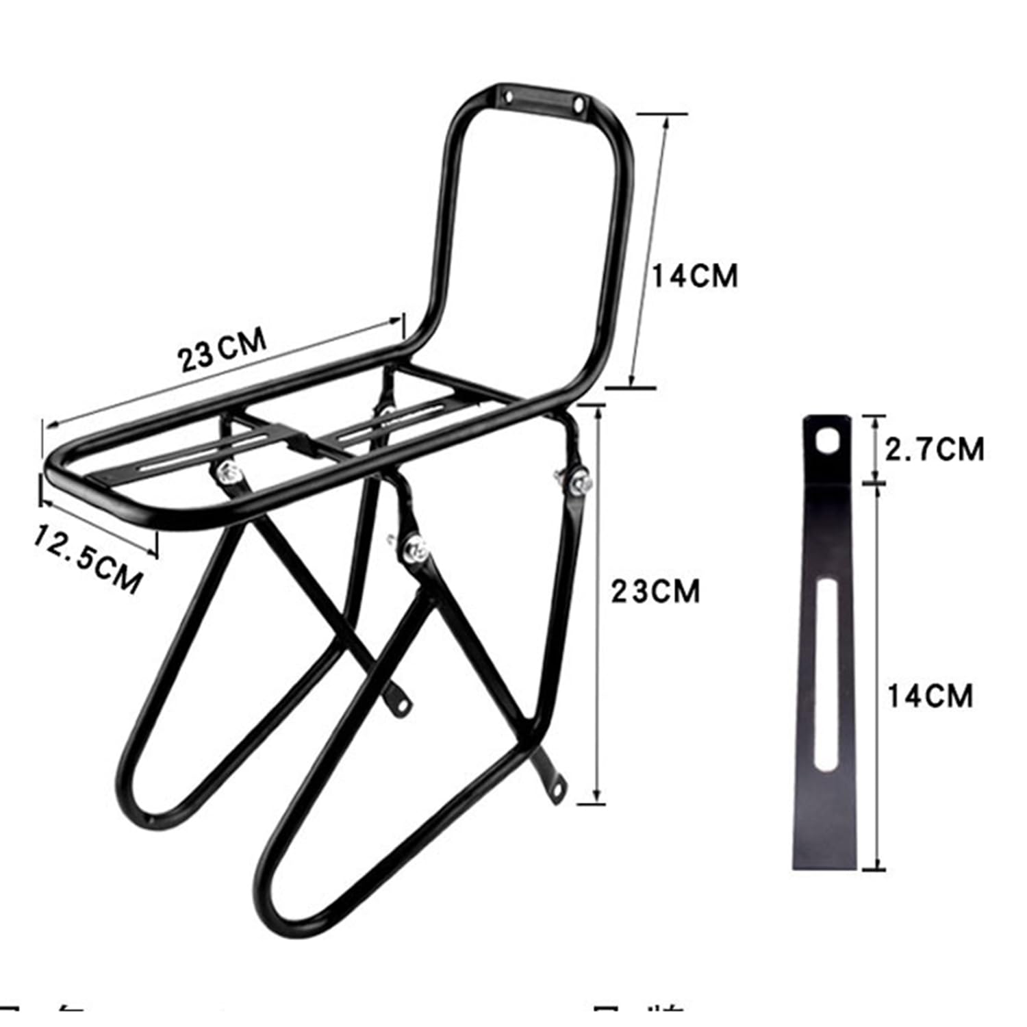 2024 Bagażnik rowerowy przedni ze stopu aluminium Waga 550 g z ulepszonym pierścieniem zaciskowym Obciążenie 15 kg Bagażnik rowerowy Może pomieścić torbę/kosz/namiot/śpiwór
