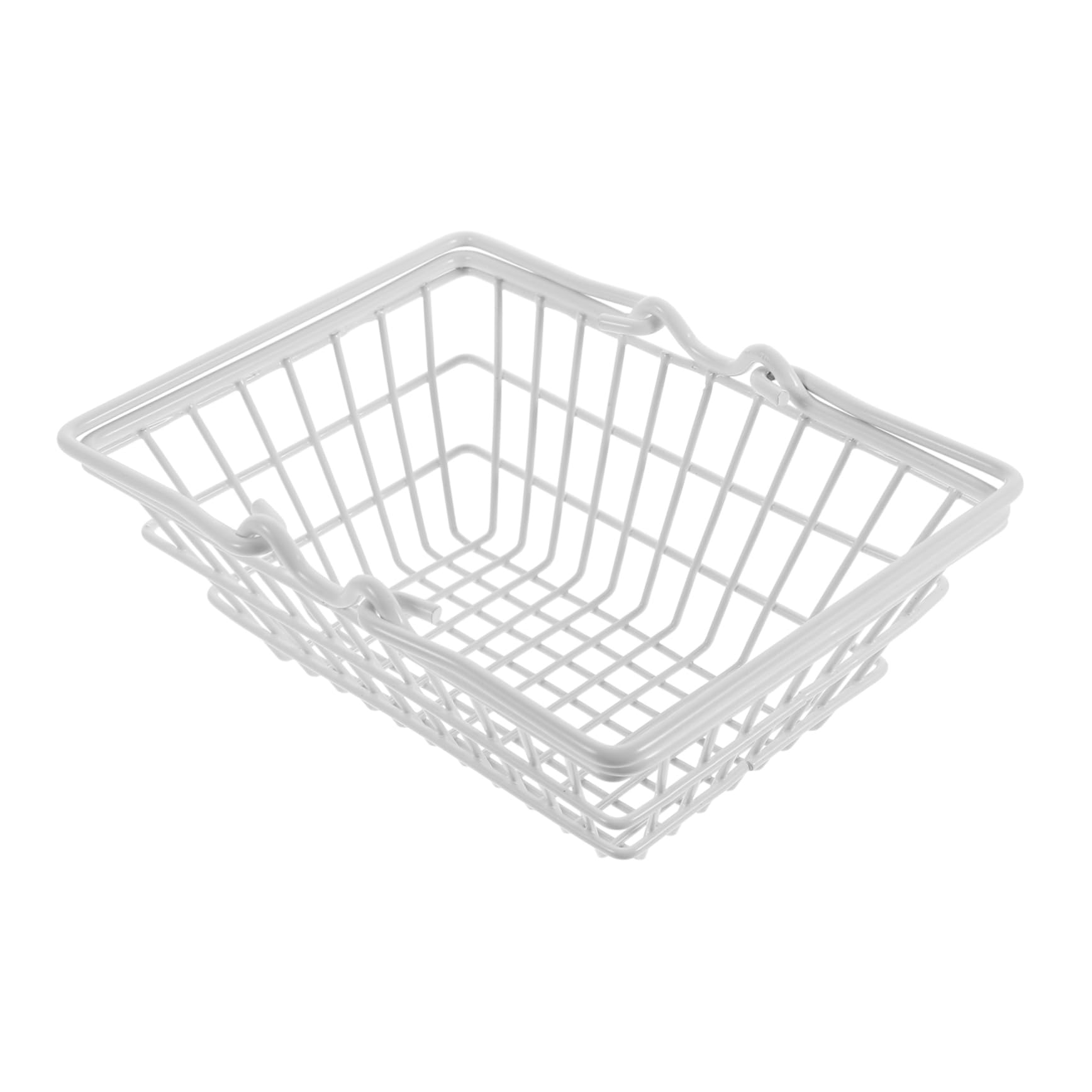 Cabilock Shopping Basket Fruit Basket Containers for Food Snack Containers for Pink Decor Wire Basket with Handles Freezer Baskets Storage Basket Small Alloy Basket Snack Basket Metal Child