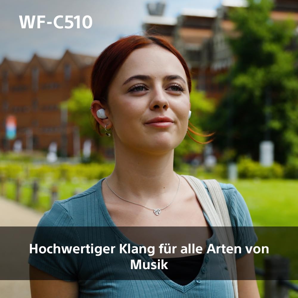 Sony WF-C510 Truly Wireless Kopfhörer - Kleine, leichte Bluetooth In-Ear-Kopfhörer mit Multipoint-Connection, Ambient Sound, IPX4 Rating, Spotify Tap, Quick Charge, 22 HR Akku, iOS & Android - Schwarz