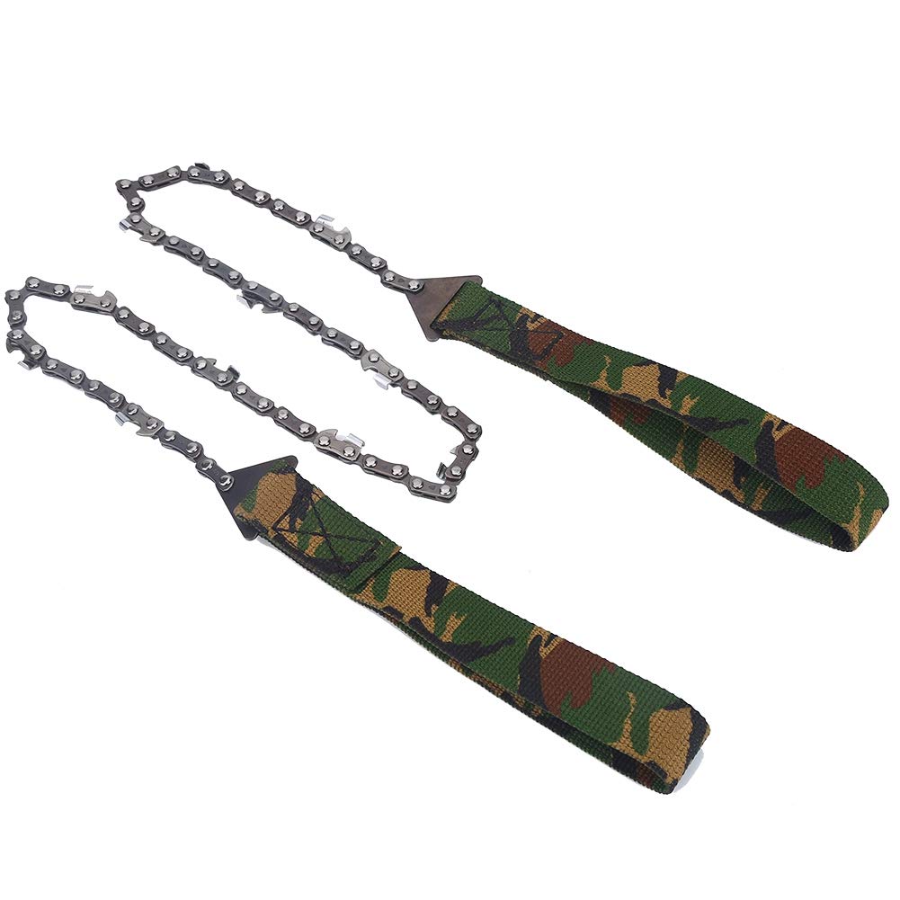 Multifunctional Outdoor Camouflage Survival Chainsaw Emergency Rescue Tools Hand Chain Saw Cable Saw Camp Saw Survival Gear Backpacking Saw