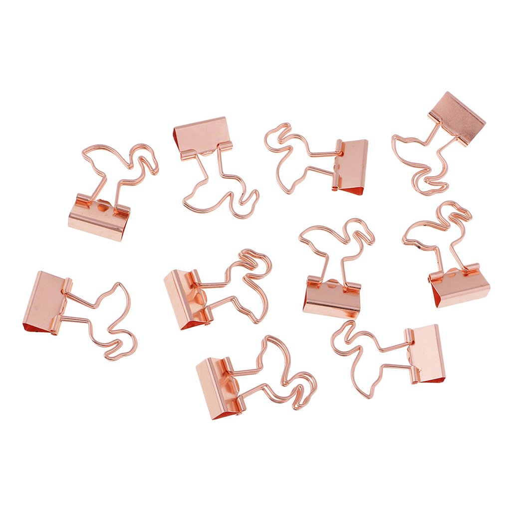 10 Set 10 Stück süße Flamingo-Metall-Klammern, Büroklammern