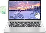 HP 17.3” Touchscreen Business Laptop & Student Computer, 32GB RAM 1TB SSD, 12-Cores Intel Ultra 7, Windows 11, Backlit Keyboard, PLUSERA Earphones, Silver