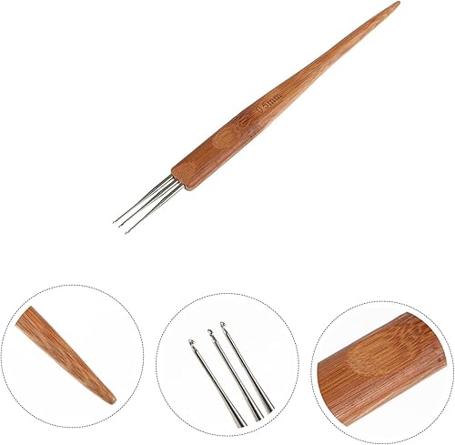 Miniatura 7 de EXCEART 4 piezas de herramientas de pelo de ganchillo para rastas rastas, ganchos trenzados, productos para el cabello, agujas tejidas para el