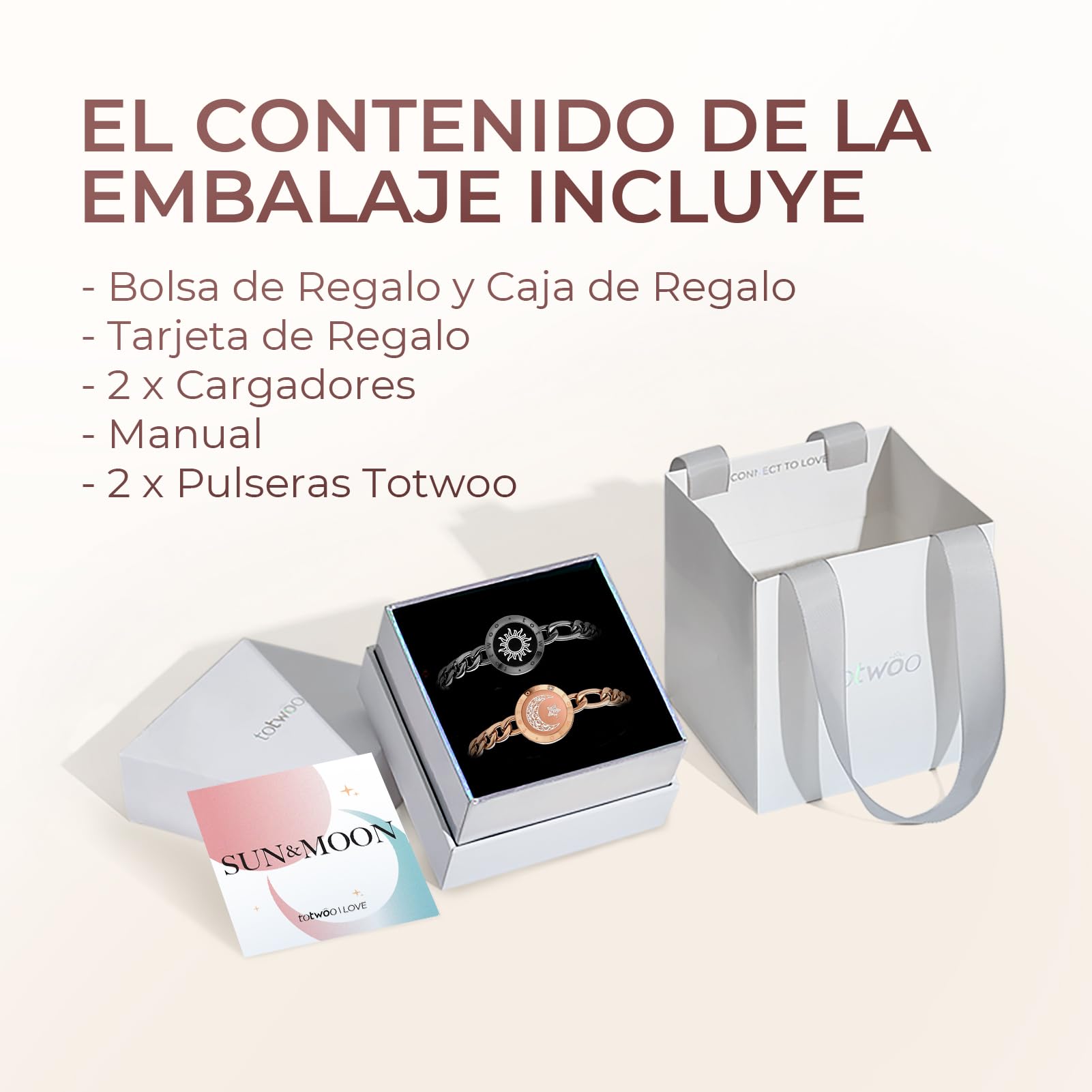 TOTWOO Pulseras Inteligentes para Parejas con Bluetooth a Distancia