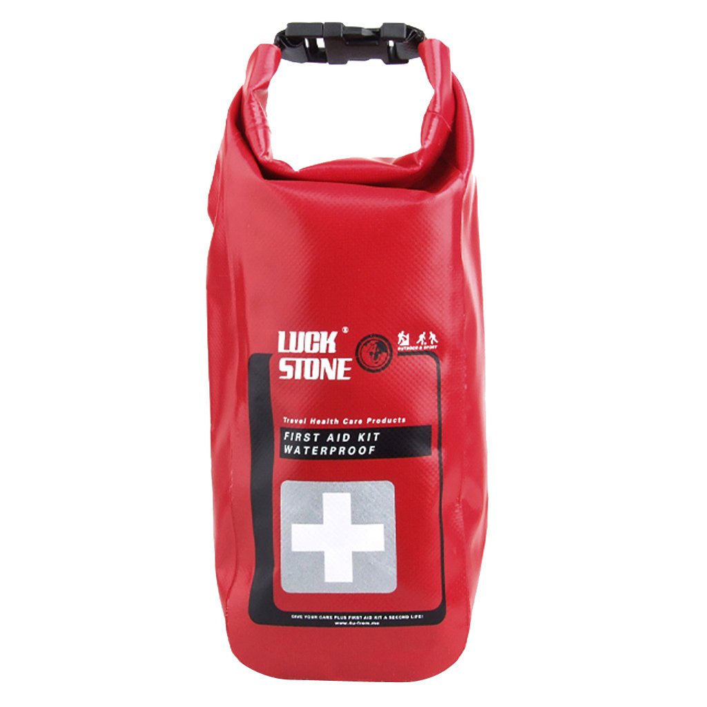 Kit de primeros auxilios de emergencia impermeable vacío bolsa seca rafting camping kayak, Juego de 5 (rojo), as described