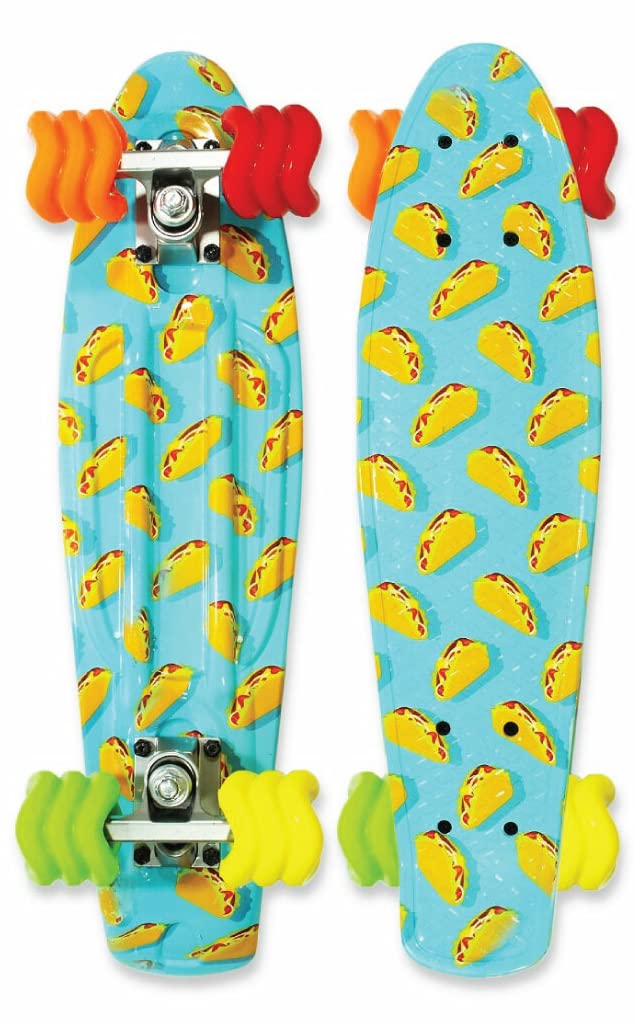 Shark Wheel 22.5" Polyboard Skateboard – Slim & Flexible Cruiser with 60mm Shark Wheels for a Smooth Ride