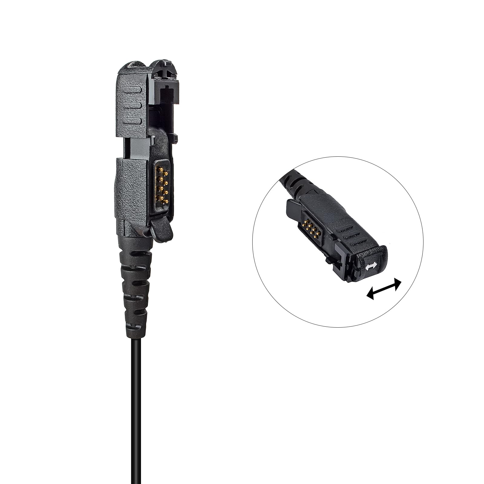 UAYESOK Oreillette PTT et casque acoustique caché pour Motorola DP2400, DP3441e, DP3661, XPR3300e, XPR3500, XiR P6600, kit de surveillance radio 2 voies