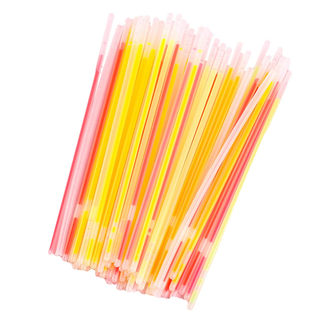 Toyvian 200 Piezas juego de palitos luminosos pulsera con luces intermitentes barras luminosas con conectores pulseras luminosas glow stick pulseras fluorescentes accesorio brillante